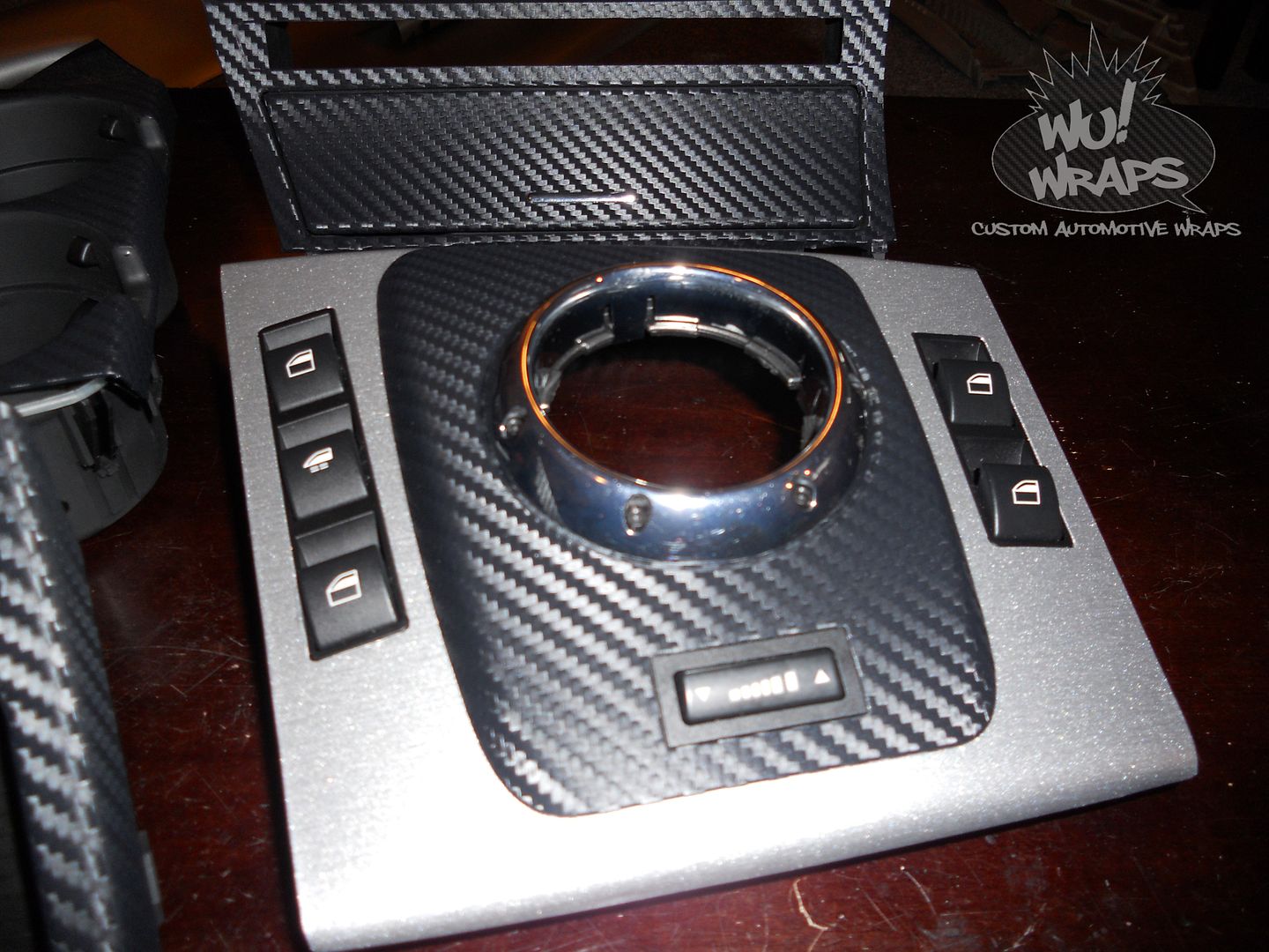 Bmw E46 M3 Carbon Fiber Wrapped Center Console Wu! Wraps 1 Photo by
